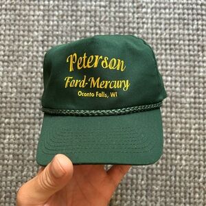 OTTO “Peterson Ford Mercury” Green Vintage Trucker Rope Hat / Cap
